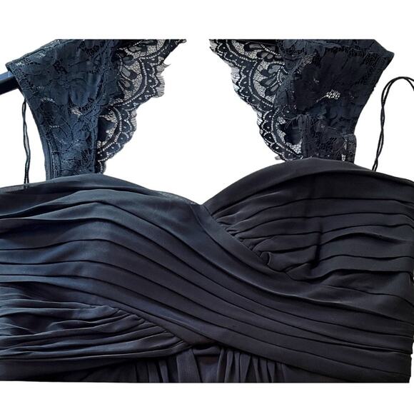 Scarlett Nite Dress Womens Size 8 Black Halter Neck Sleeveless Sheer Lined - Picture 4 of 6